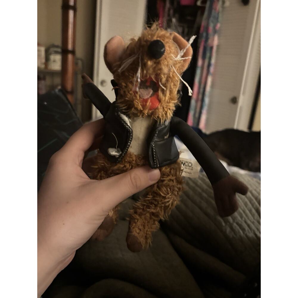 Rizzo the Rat Muppets Jim Henson Plush in Biker Jacket Nanco